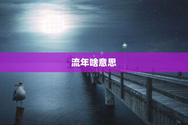 流年啥意思