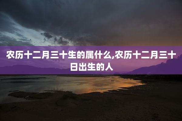 农历十二月三十生的属什么,农历十二月三十日出生的人