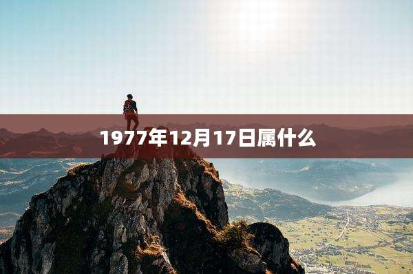 1977年12月17日属什么