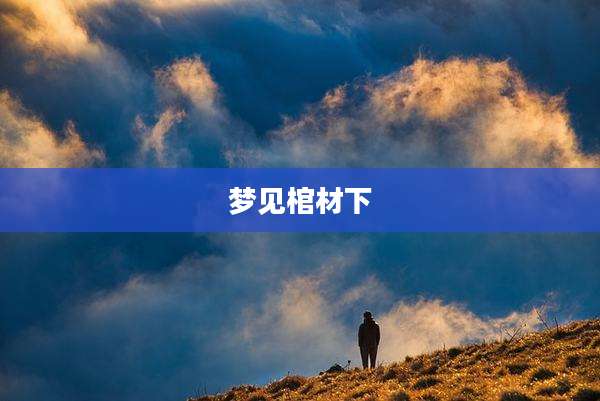 梦见棺材下