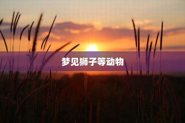梦见狮子等动物