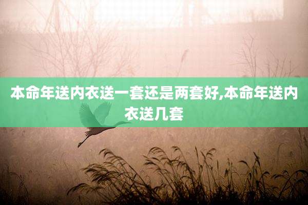 本命年送内衣送一套还是两套好,本命年送内衣送几套