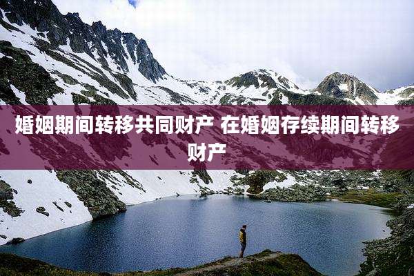 婚姻期间转移共同财产 在婚姻存续期间转移财产