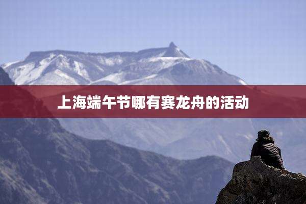 上海端午节哪有赛龙舟的活动
