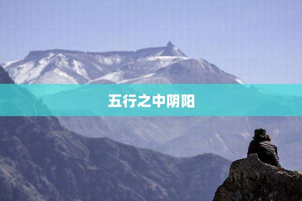 五行之中阴阳