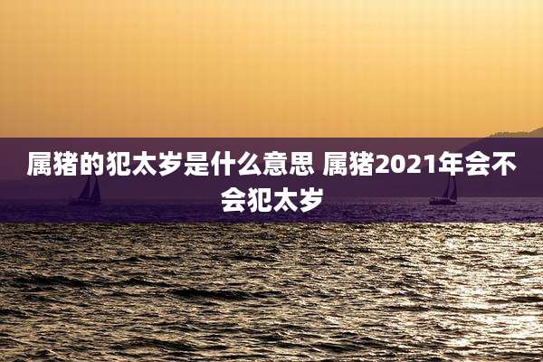 属猪的犯太岁是什么意思 属猪2021年会不会犯太岁