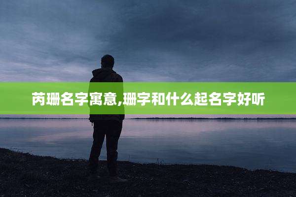 芮珊名字寓意,珊字和什么起名字好听