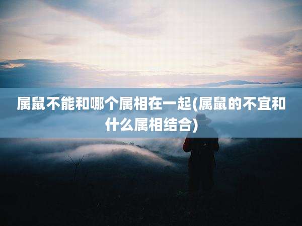 属鼠不能和哪个属相在一起(属鼠的不宜和什么属相结合)