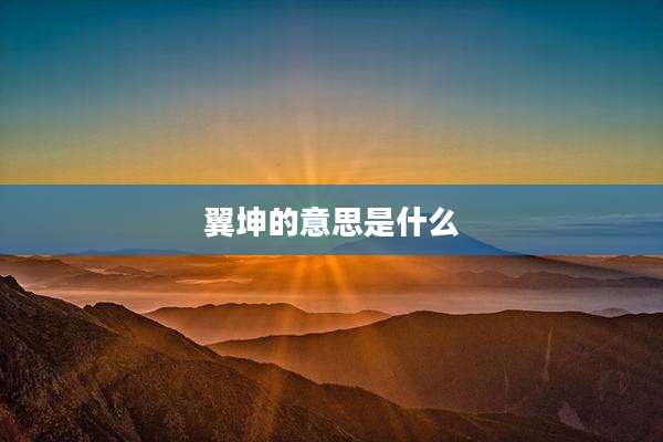 翼坤的意思是什么
