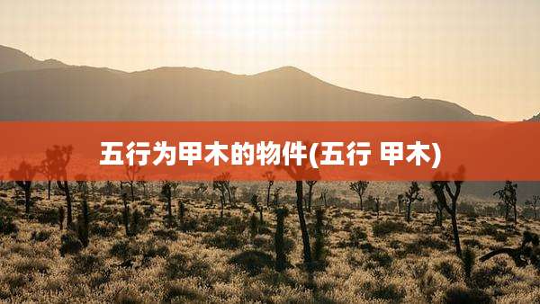 五行为甲木的物件(五行 甲木)