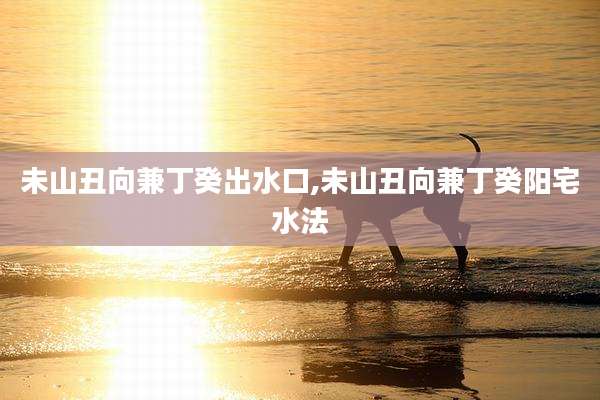 未山丑向兼丁癸出水口,未山丑向兼丁癸阳宅水法