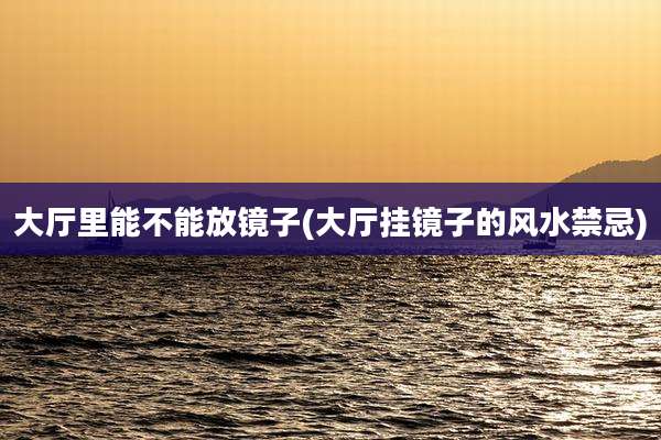 大厅里能不能放镜子(大厅挂镜子的风水禁忌)