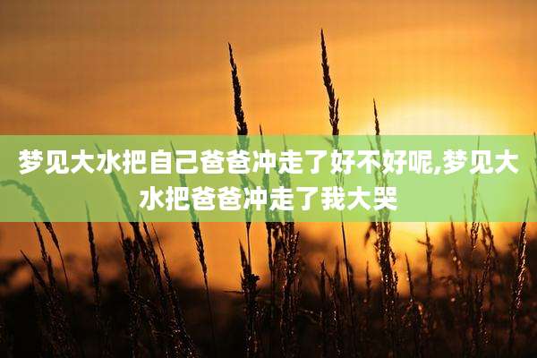 梦见大水把自己爸爸冲走了好不好呢,梦见大水把爸爸冲走了我大哭