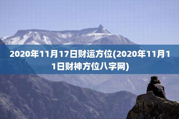 2020年11月17日财运方位(2020年11月11日财神方位八字网)