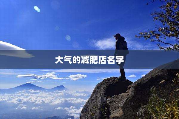 大气的减肥店名字