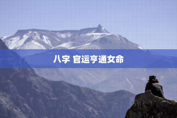 八字 官运亨通女命
