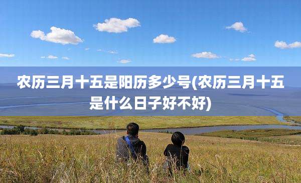 农历三月十五是阳历多少号(农历三月十五是什么日子好不好)