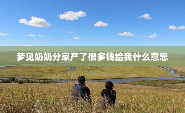 梦见奶奶分家产了很多钱给我什么意思