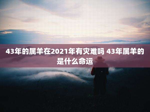 43年的属羊在2021年有灾难吗 43年属羊的是什么命运