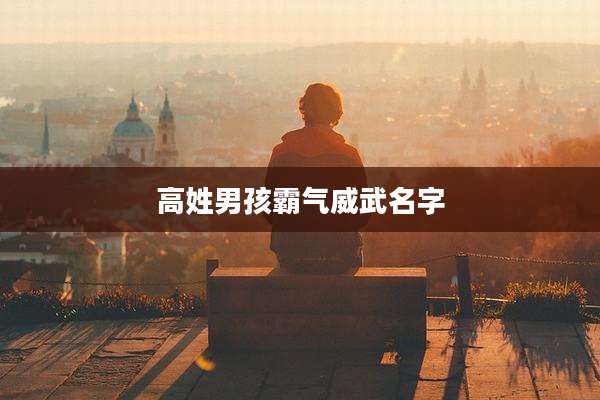 高姓男孩霸气威武名字