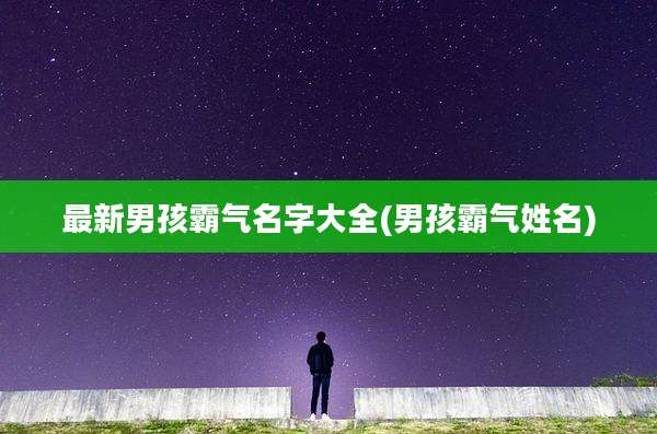 最新男孩霸气名字大全(男孩霸气姓名)