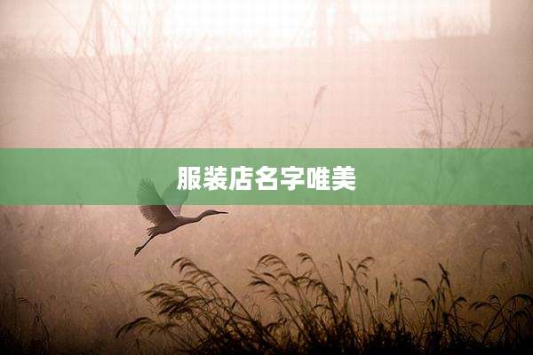 服装店名字唯美
