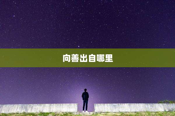 向善出自哪里