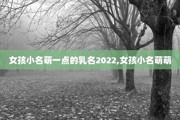 女孩小名萌一点的乳名2022,女孩小名萌萌