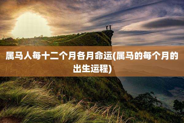 属马人每十二个月各月命运(属马的每个月的出生运程)