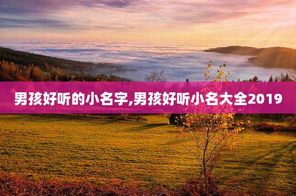 男孩好听的小名字,男孩好听小名大全2019