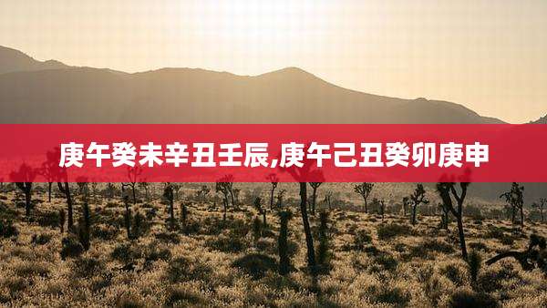 庚午癸未辛丑壬辰,庚午己丑癸卯庚申