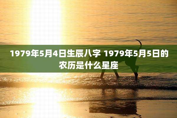 1979年5月4日生辰八字 1979年5月5日的农历是什么星座
