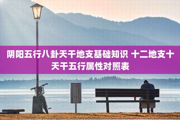 阴阳五行八卦天干地支基础知识 十二地支十天干五行属性对照表