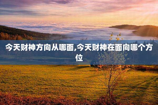 今天财神方向从哪面,今天财神在面向哪个方位