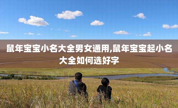 鼠年宝宝小名大全男女通用,鼠年宝宝起小名大全如何选好字