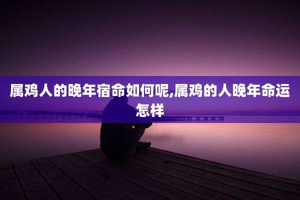 属鸡人的晚年宿命如何呢,属鸡的人晚年命运怎样