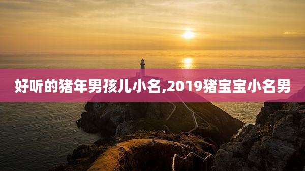 好听的猪年男孩儿小名,2019猪宝宝小名男