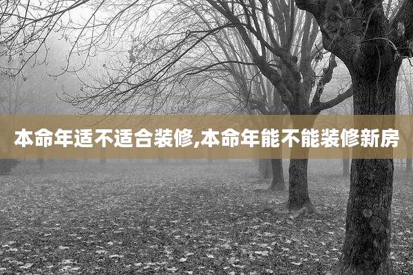 本命年适不适合装修,本命年能不能装修新房