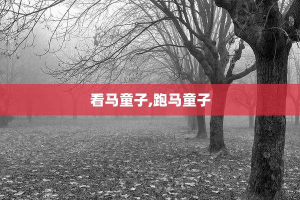 看马童子,跑马童子