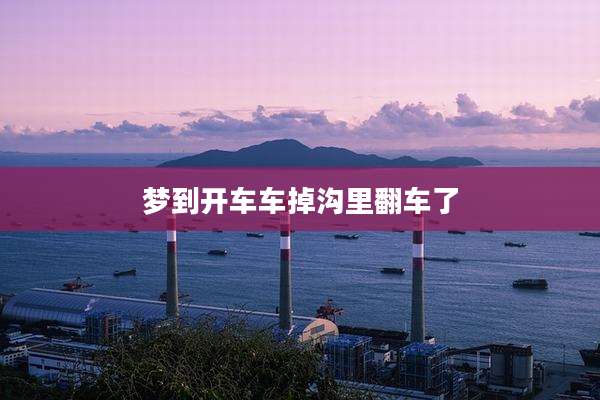 梦到开车车掉沟里翻车了