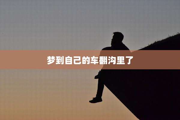 梦到自己的车翻沟里了