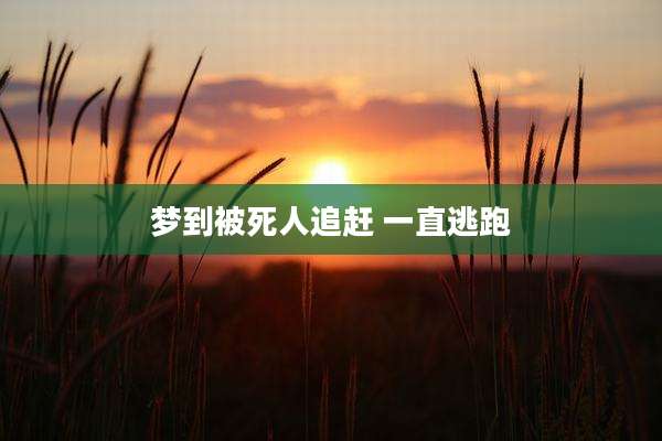 梦到被死人追赶 一直逃跑