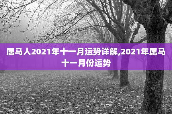 属马人2021年十一月运势详解,2021年属马十一月份运势