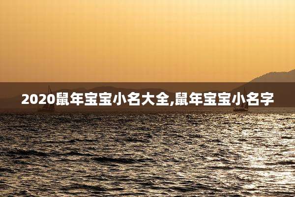 2020鼠年宝宝小名大全,鼠年宝宝小名字