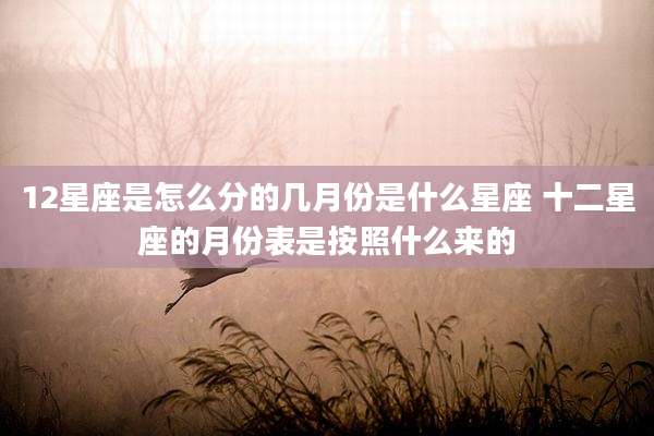 12星座是怎么分的几月份是什么星座 十二星座的月份表是按照什么来的
