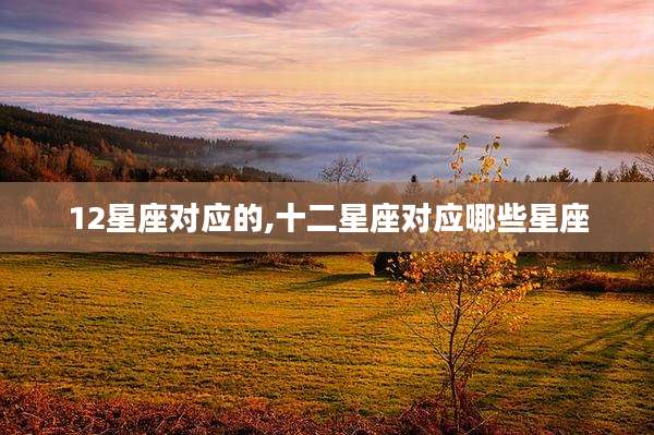 12星座对应的,十二星座对应哪些星座
