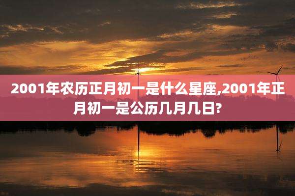 2001年农历正月初一是什么星座,2001年正月初一是公历几月几日?