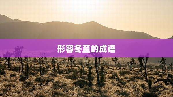 形容冬至的成语