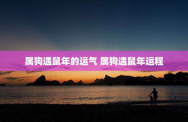 属狗遇鼠年的运气 属狗遇鼠年运程