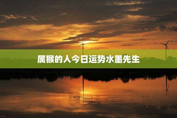属猴的人今日运势水墨先生